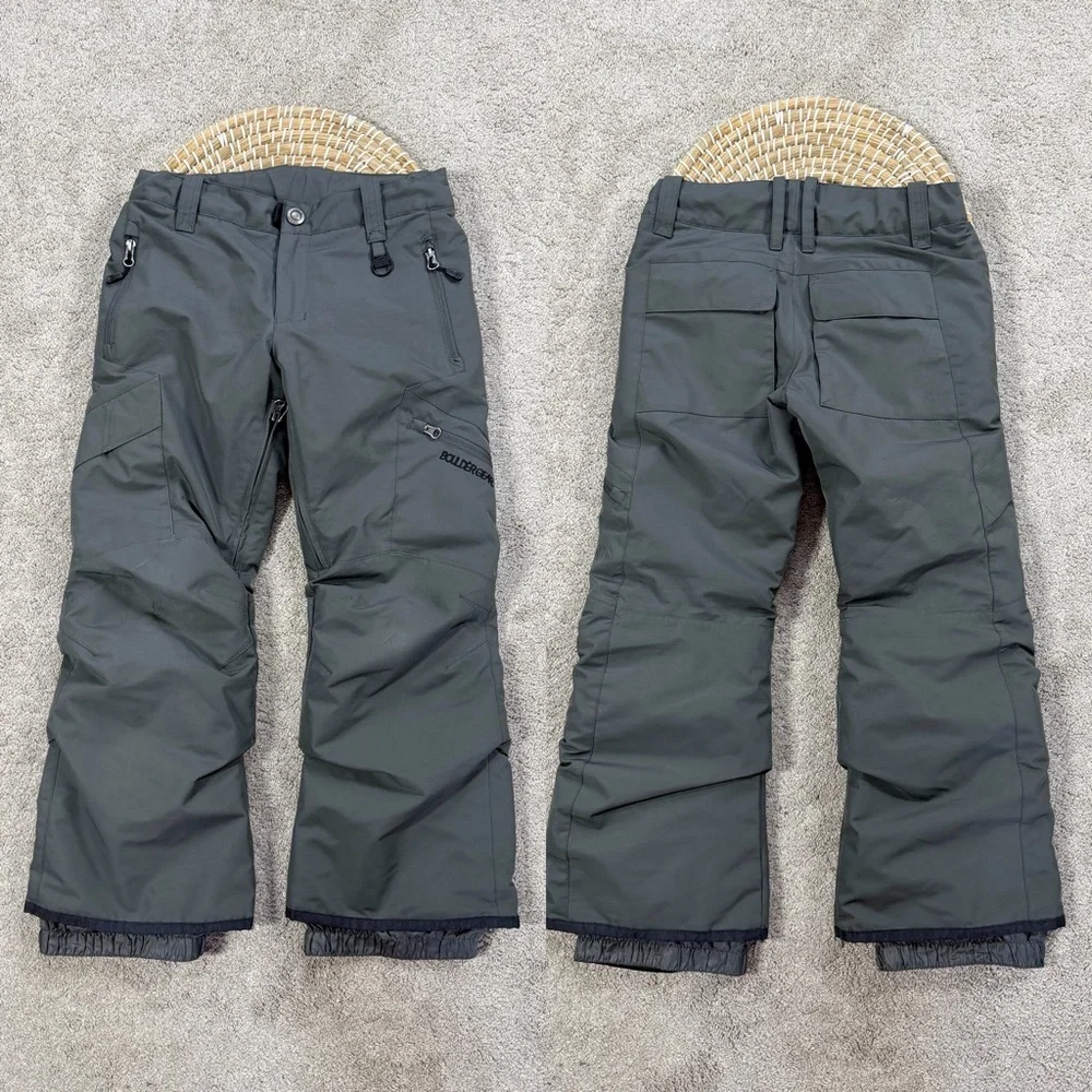 Boulder Gear Youth Boys Bolt Cargo Snow Ski Pants Outdoor Waterproof in Gray S